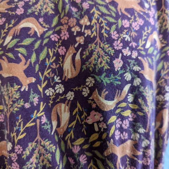 Fall Colored Girls Size 5T Dress Forest Foxes. Beautiful - Picture 2 of 4